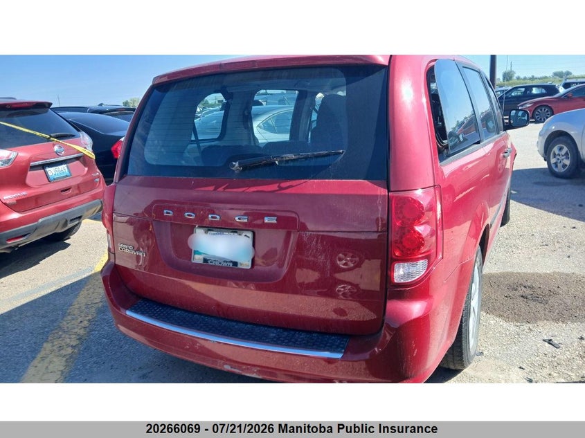 Vin: 2c4rdgbg8dr729017, lot: 10277053, dodge grand caravan se 20134
