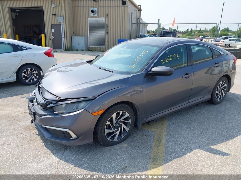 2019 Honda Civic, Удар спереди, IAAI, VIN 2HGFC2F71KH017827 — фото 2
