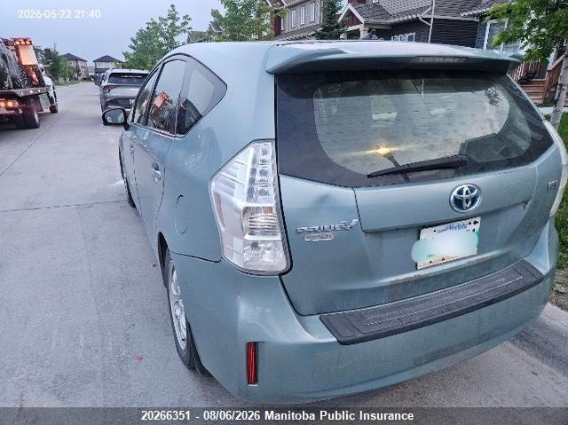 Vin: jtdzn3eu5d3239313, lot: 10277335, toyota prius v 20133