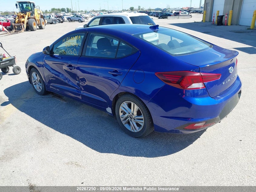 Vin: kmhd84lf7ku867274, lot: 10278234, hyundai elantra preferred 20193