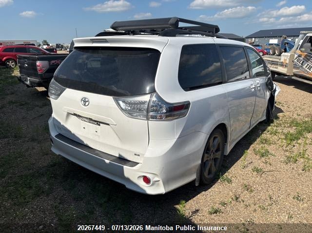 Vin: 5tdxz3dc7hs900543, lot: 10278433, toyota sienna se v6 20174