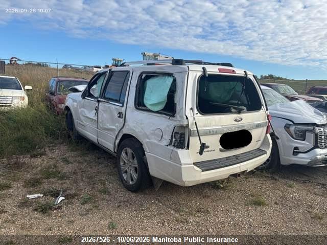 Vin: 1fmju1mt0fef11962, lot: 10278510, ford expedition platinum 20153