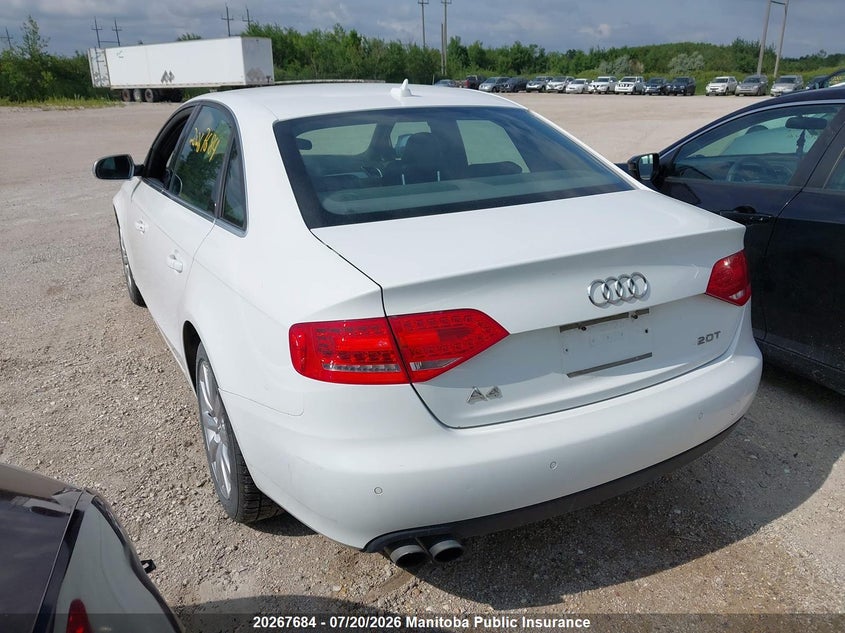 Vin: wauffaflxbn022297, lot: 10278668, audi a4 2.0t quattro 20113