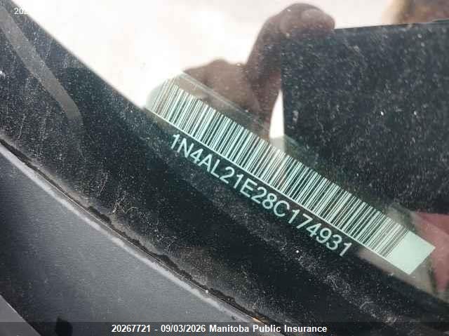 2008 NISSAN ALTIMA SEDAN 2.5L I4 FI DOHC 16V NF4