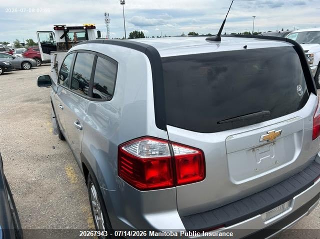 Vin: kl77p2em6ck686519, lot: 10278927, chevrolet orlando lt 20123