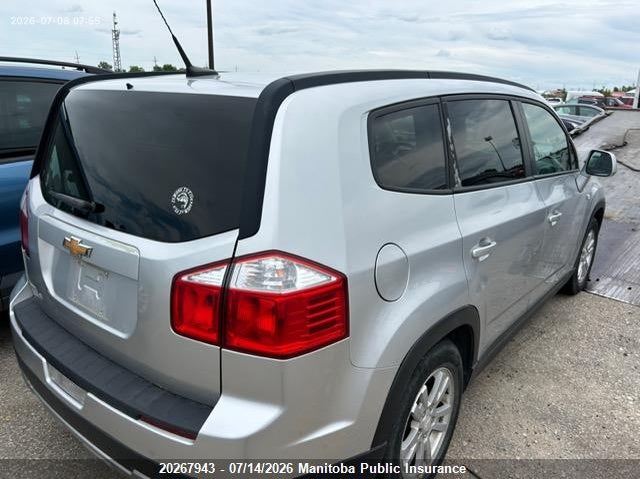 Vin: kl77p2em6ck686519, lot: 10278927, chevrolet orlando lt 20124