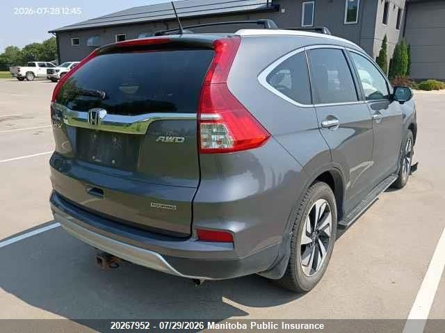 Vin: 5j6rm4h90gl803609, lot: 10278936, honda cr-v touring 20164