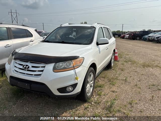 Vin: 5xyzhdag6bg032676, lot: 10279102, hyundai santa fe limited 20112