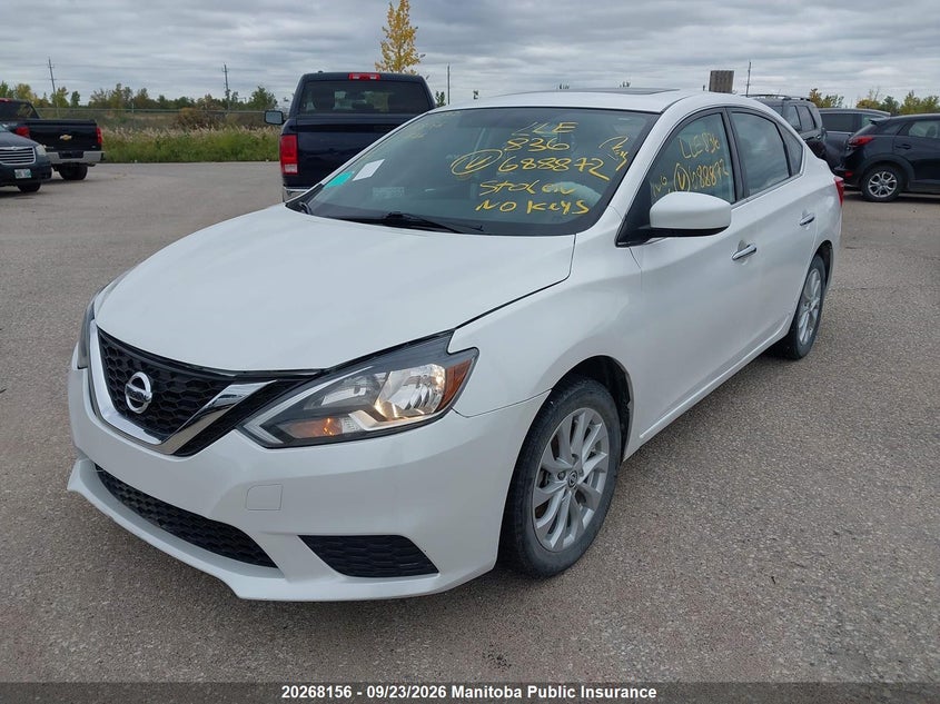 2017 Nissan Sentra, По колу, IAAI, VIN 3N1AB7AP3HL688872 — фото 2
