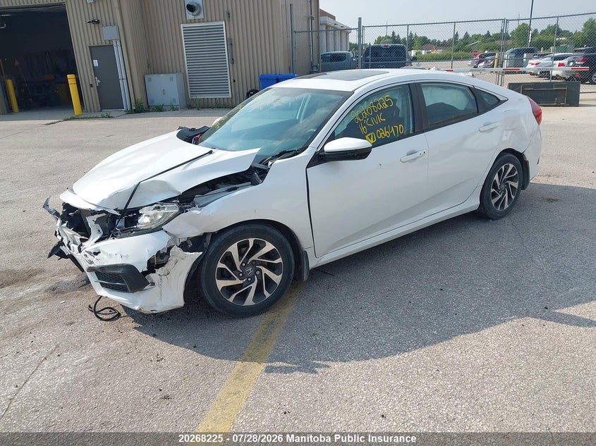 Vin: 2hgfc2f7xgh026470, lot: 10279209, honda civic ex 20162