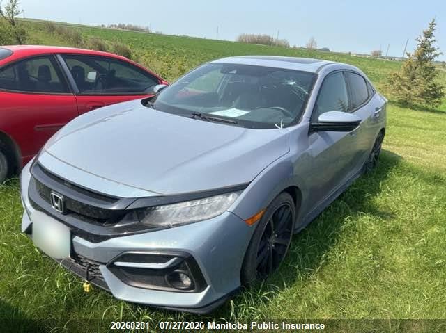 Vin: shhfk7h91lu300912, lot: 10279265, honda civic sport touring 20202