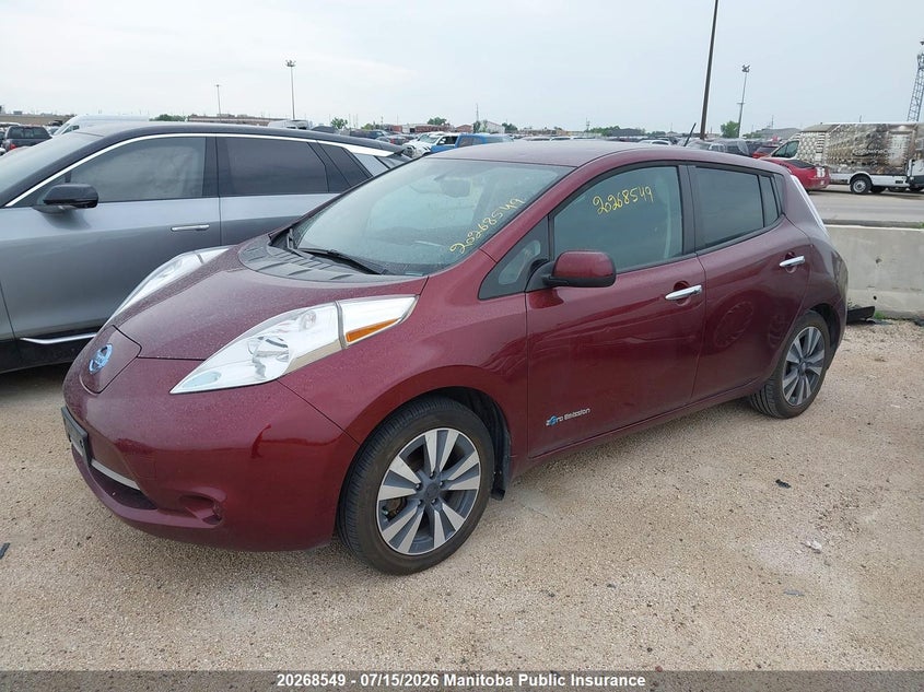 Vin: 1n4bz0cp1gc314519, lot: 10279533, nissan leaf s 20162