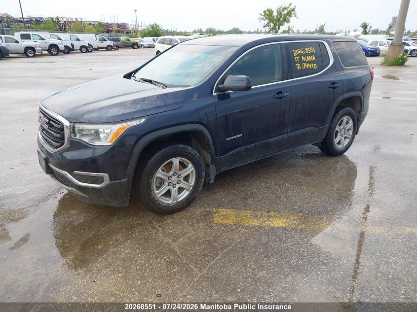 Vin: 1gkknrla7hz174470, lot: 10279535, gmc acadia sle 20172