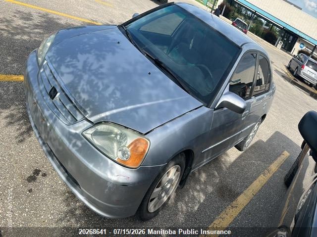 2002 Honda Civic, Hail, IAAI, VIN 2HGES16892H900009 — photo 2