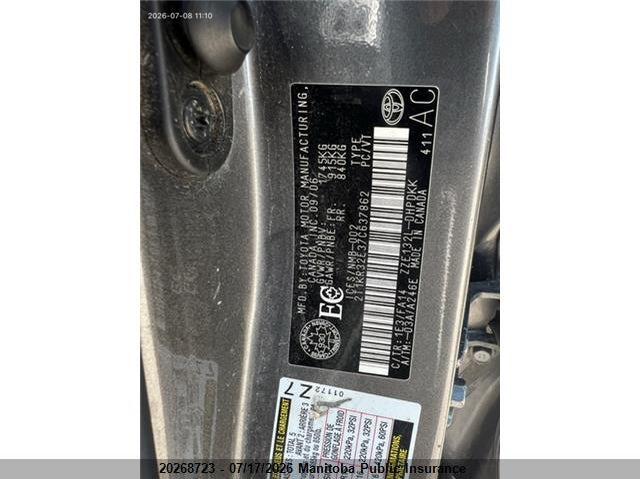 2007 Toyota Matrix VIN: 2T1KR32E37C637862 Lot: 20268723
