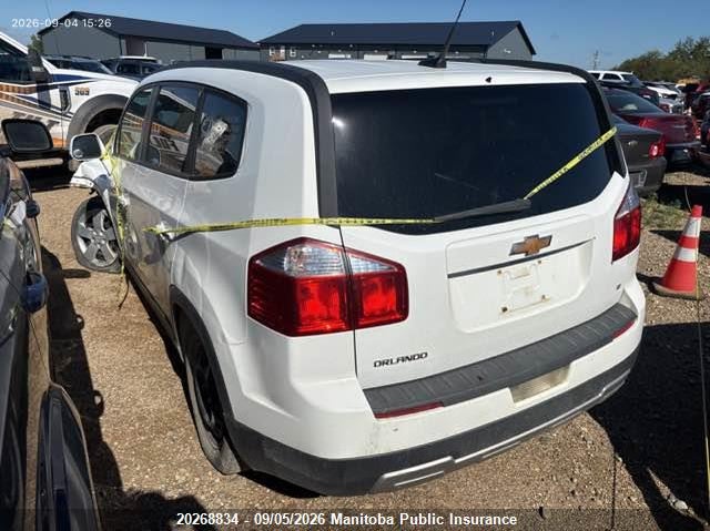 Vin: kl77p2em5ck563651, lot: 10279818, chevrolet orlando lt 20123