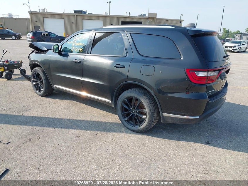 Vin: 1c4rdjdg9gc437495, lot: 10279904, dodge durango limited 20163