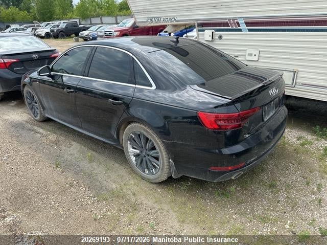 2017 AUDI A4 SEDAN 2.0L I4 FI DOHC 16V NF4