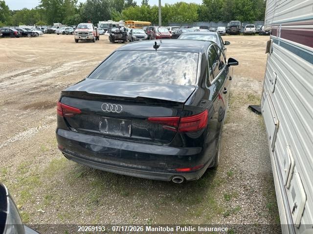 2017 AUDI A4 SEDAN 2.0L I4 FI DOHC 16V NF4