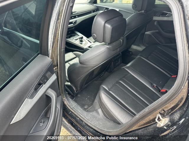 2017 AUDI A4 SEDAN 2.0L I4 FI DOHC 16V NF4