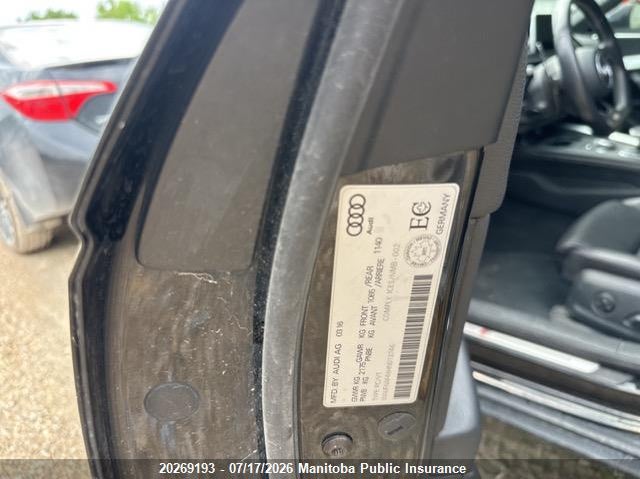 2017 AUDI A4 SEDAN 2.0L I4 FI DOHC 16V NF4
