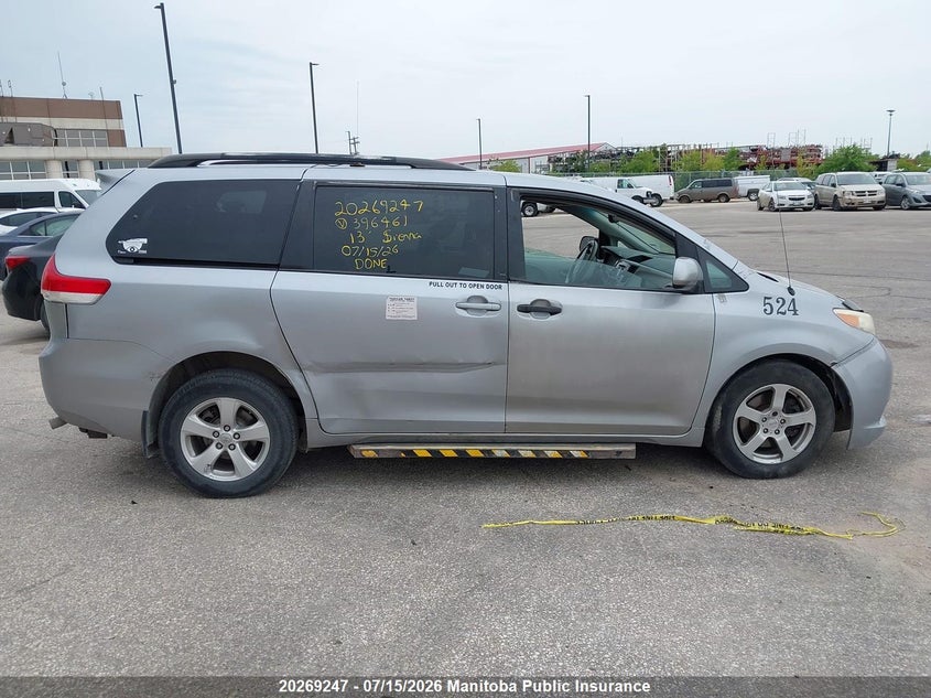2013 Toyota Sienna Le V6 VIN: 5TDKK3DC2DS396461 Lot: 20269247
