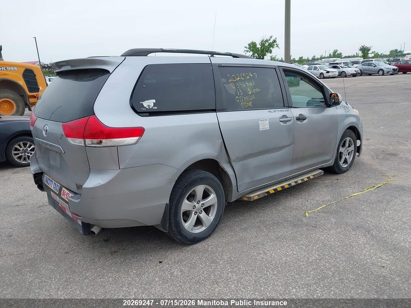 2013 Toyota Sienna Le V6 VIN: 5TDKK3DC2DS396461 Lot: 20269247