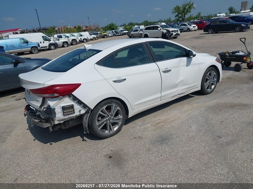 Vin: kmhd84lf1hu086193, lot: 10280241, hyundai elantra limited 20174