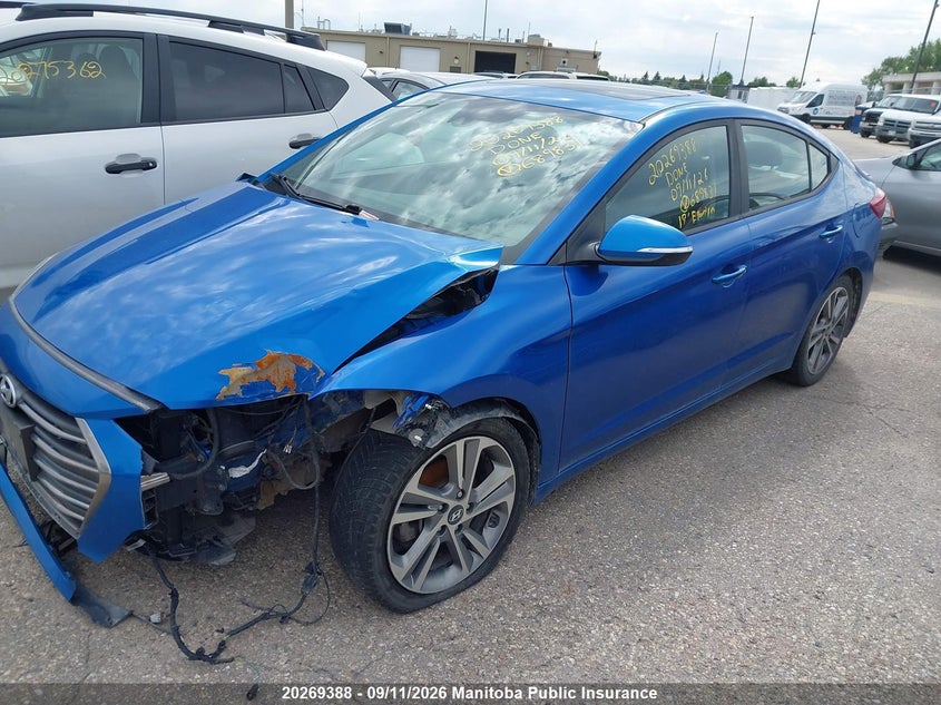 Vin: kmhd84lf1ju689831, lot: 10280372, hyundai elantra gls 20182
