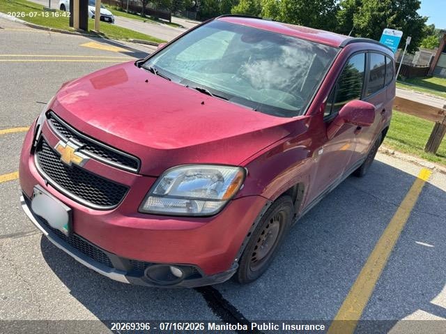 Vin: kl77p2em1ck665187, lot: 10280380, chevrolet orlando lt 20122