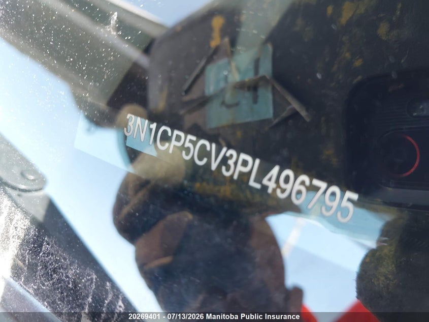 2023 Nissan Kicks Sv VIN: 3N1CP5CV3PL496795 Lot: 20269401
