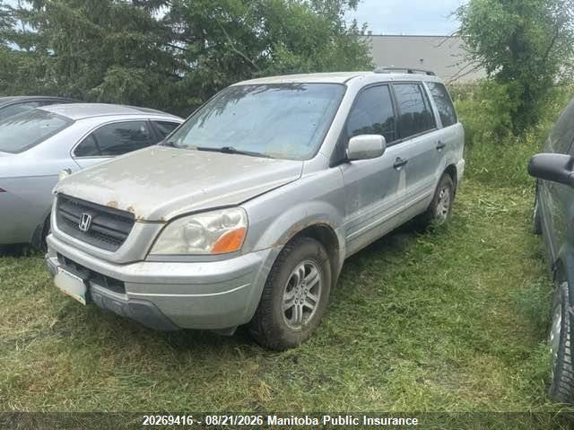 2004 Honda Pilot, Удар спереди, IAAI, VIN 2HKYF18674H619283 — фото 2