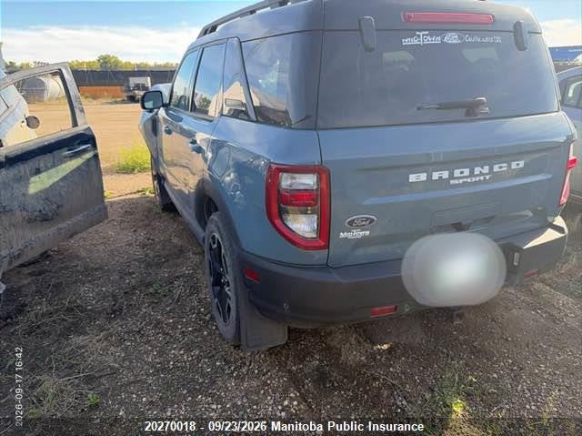Vin: 3fmcr9c67nre06853, lot: 10281002, ford bronco sport null 20223