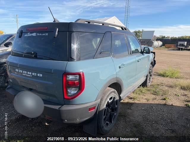 Vin: 3fmcr9c67nre06853, lot: 10281002, ford bronco sport null 20224