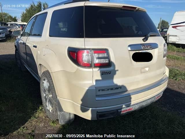 Vin: 1gkkvtkd1ej349721, lot: 10281014, gmc acadia denali 20143