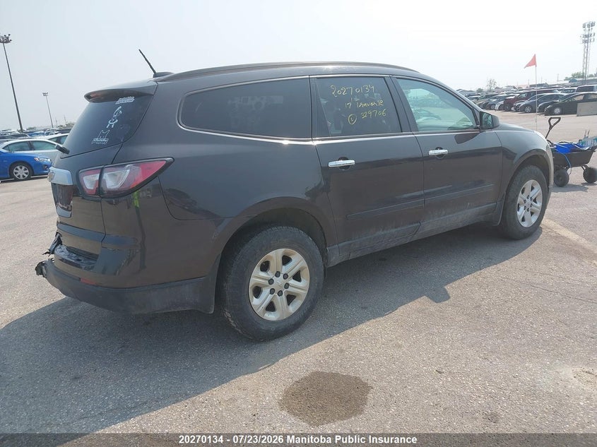 Vin: 1gnkvfed9hj329706, lot: 10281118, chevrolet traverse ls 20174