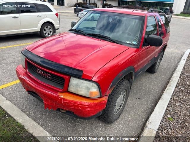 2001 GMC Jimmy Sls VIN: 1GKCT18W11K135193 Lot: 20270211