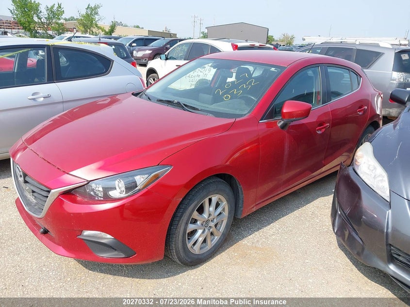 Vin: jm1bm1l77e1152578, lot: 10281316, mazda mazda3 sport gs sky 20142