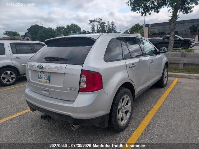 Vin: 2fmdk4jc0bba43763, lot: 10281524, ford edge sel 20114