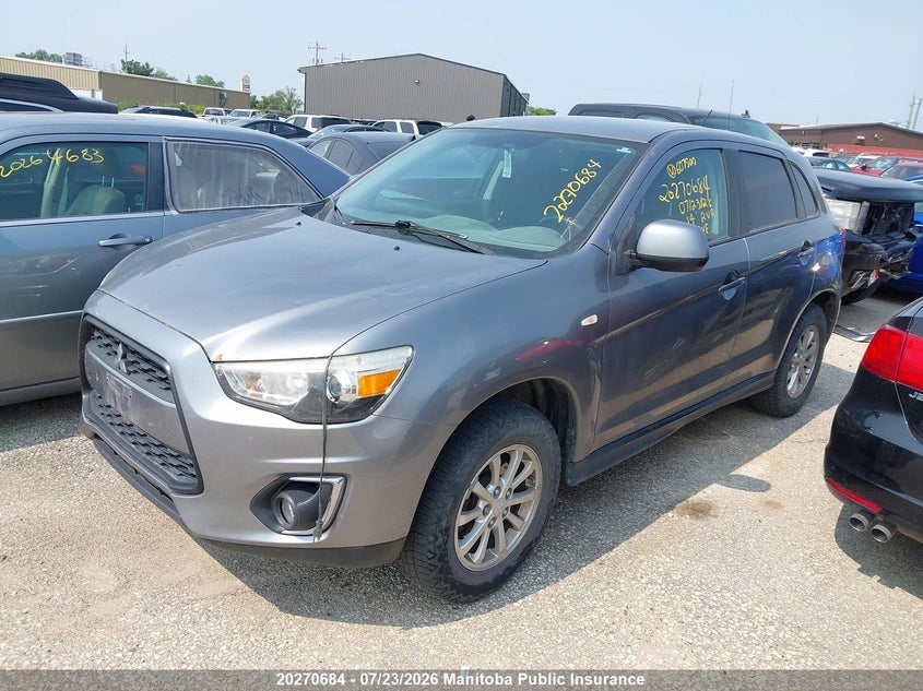 Vin: 4a4ah3au3ee607500, lot: 10281668, mitsubishi rvr se 20142