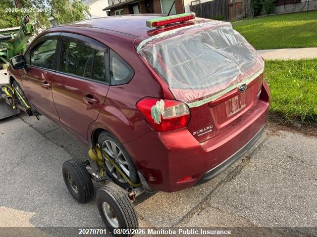 Vin: jf1gpac61ch236121, lot: 10281685, subaru impreza 2.0i 20123