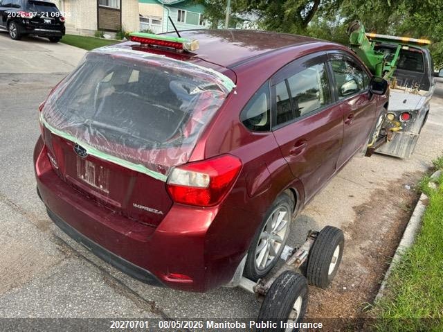 Vin: jf1gpac61ch236121, lot: 10281685, subaru impreza 2.0i 20124