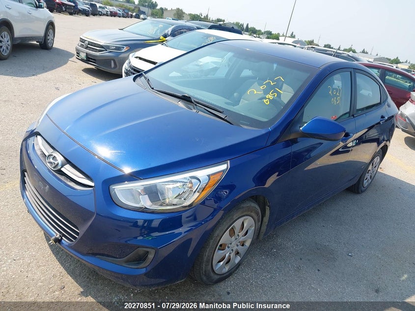 Vin: kmhct4ae7gu166309, lot: 10281835, hyundai accent gls 20162