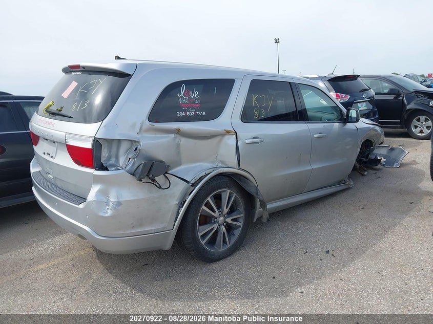 Vin: 1c4rdjagxdc598342, lot: 10281906, dodge durango sxt 20134