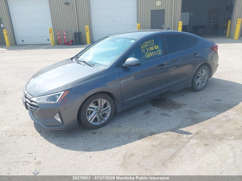 Vin: kmhd84lf6ku857335, lot: 10281941, hyundai elantra preferred 20192