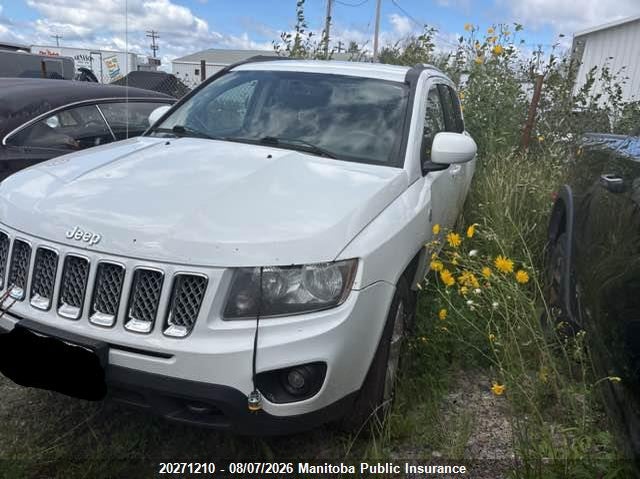 Vin: 1c4njdab6ed518799, lot: 10282194, jeep compass north 20142
