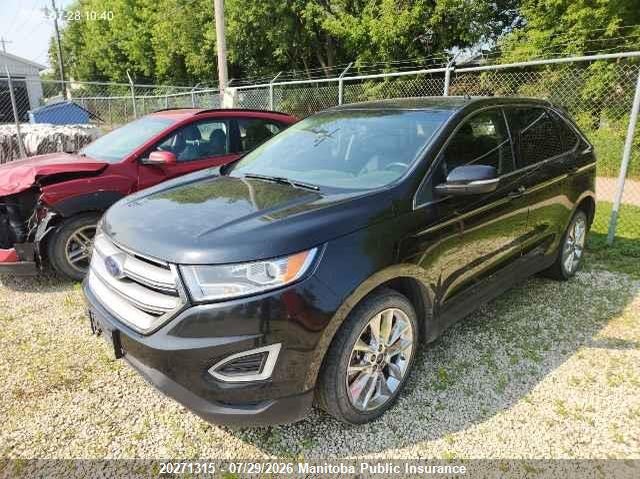 Vin: 2fmtk4j80fbb78495, lot: 10282299, ford edge sel 20152