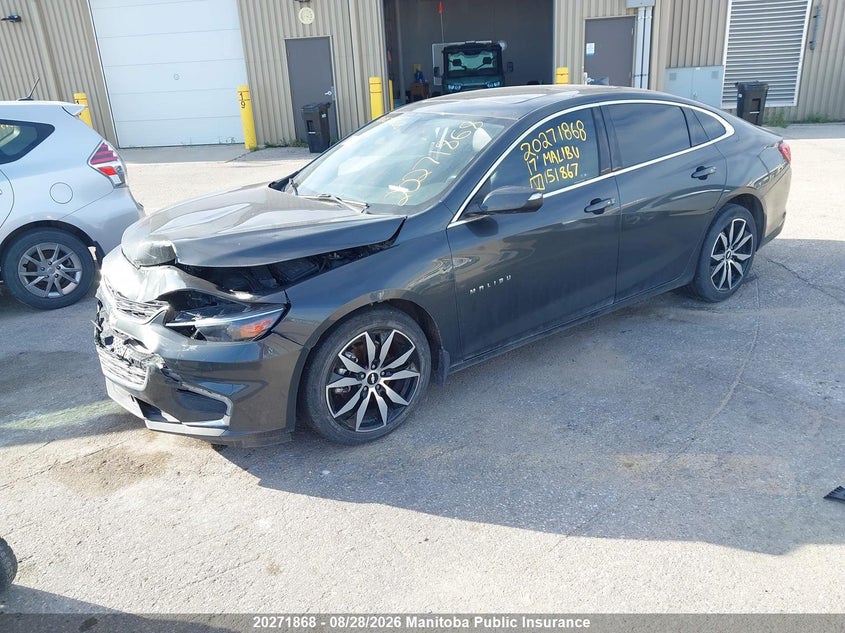 Vin: 1g1ze5st7hf151867, lot: 10282852, chevrolet malibu lt 20172