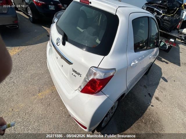 Vin: jtdktud36cd528943, lot: 10282870, toyota yaris le 20124