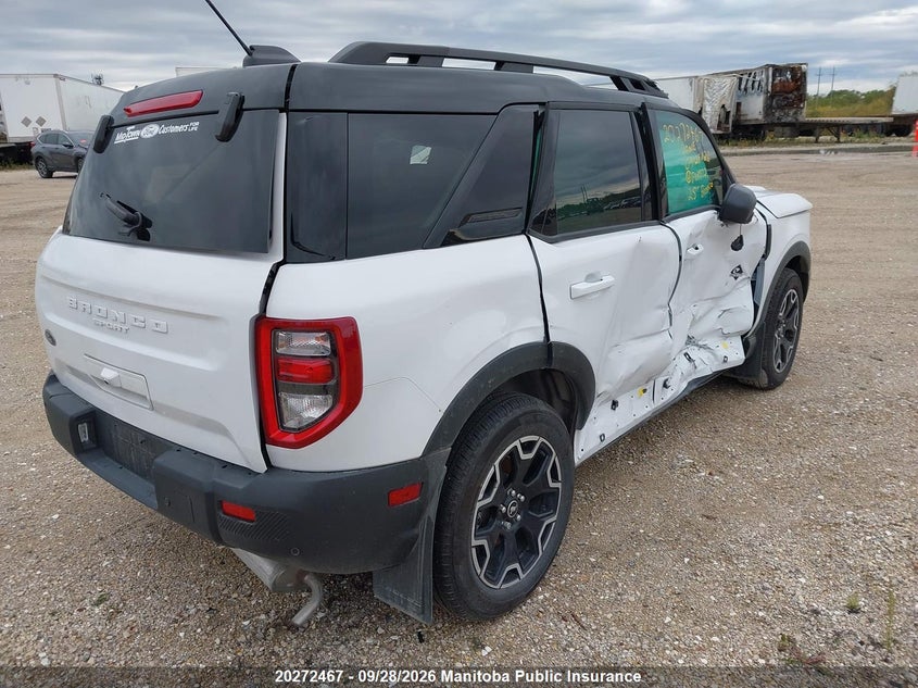 Vin: 3fmcr9cnxsrf33972, lot: 10283451, ford bronco sport outer banks 20254